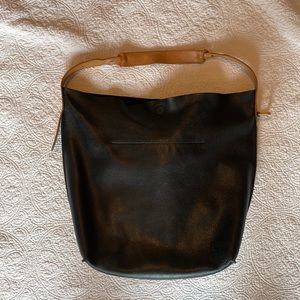 Linea Pelle Unlined Leather Two Toned Satchel